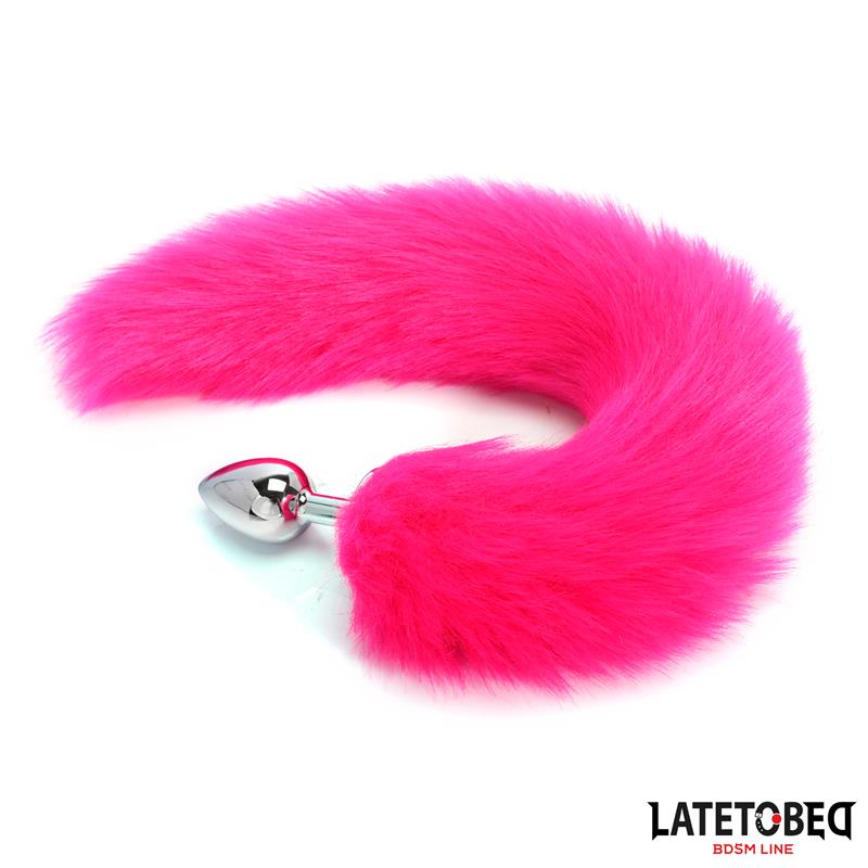 Plug Anal con Cola Hot Pink 40 cm