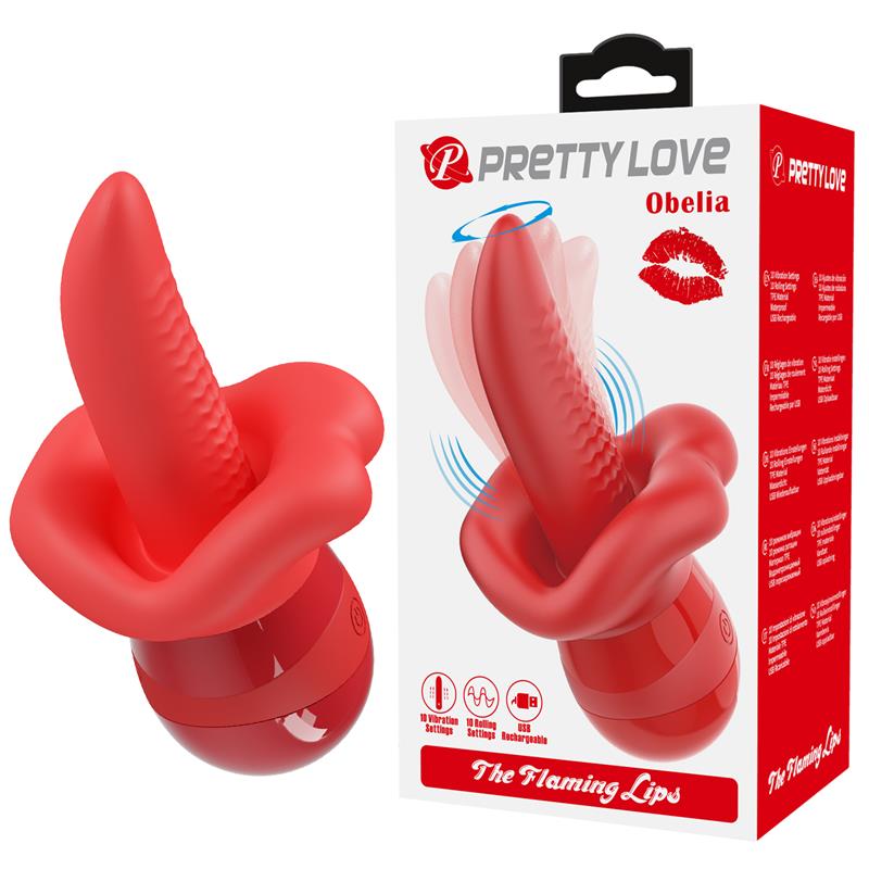 Obelia Estimulador con Vibración y Movimiento Lengua